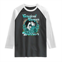 Cervical Cancer Warrior Raglan Shirt Support Squad Survivor Fighter Teal Ribbon