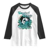 Cervical Cancer Warrior Raglan Shirt Support Squad Survivor Fighter Teal Ribbon