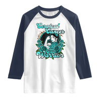 Cervical Cancer Warrior Raglan Shirt Support Squad Survivor Fighter Teal Ribbon