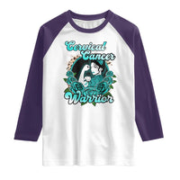 Cervical Cancer Warrior Raglan Shirt Support Squad Survivor Fighter Teal Ribbon