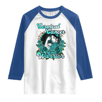 Cervical Cancer Warrior Raglan Shirt Support Squad Survivor Fighter Teal Ribbon