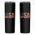 USA American Flag Skinny Tumbler Retro Vintage Patriotic