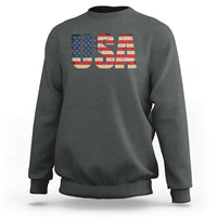 USA American Flag Sweatshirt Retro Vintage Patriotic