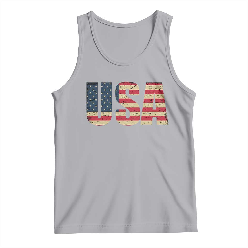 USA American Flag Tank Top Retro Vintage Patriotic