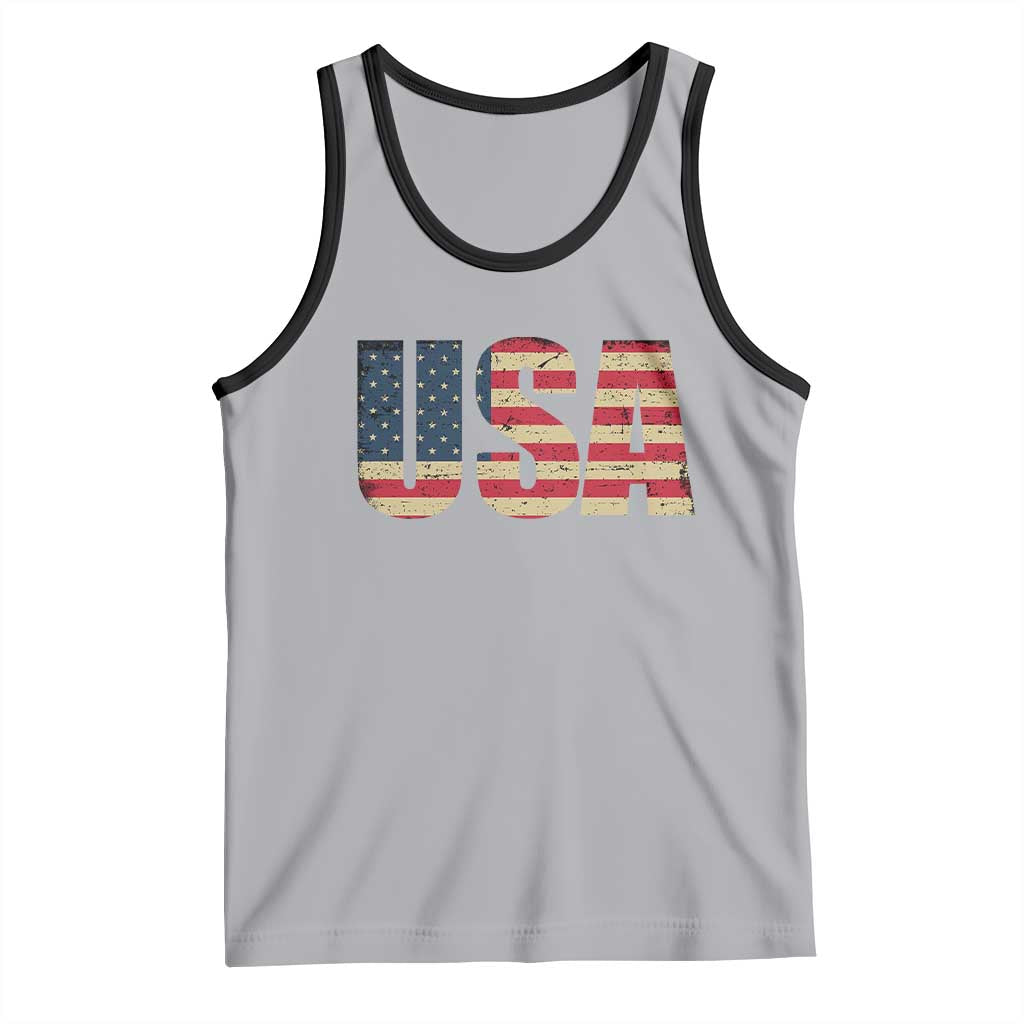 USA American Flag Tank Top Retro Vintage Patriotic
