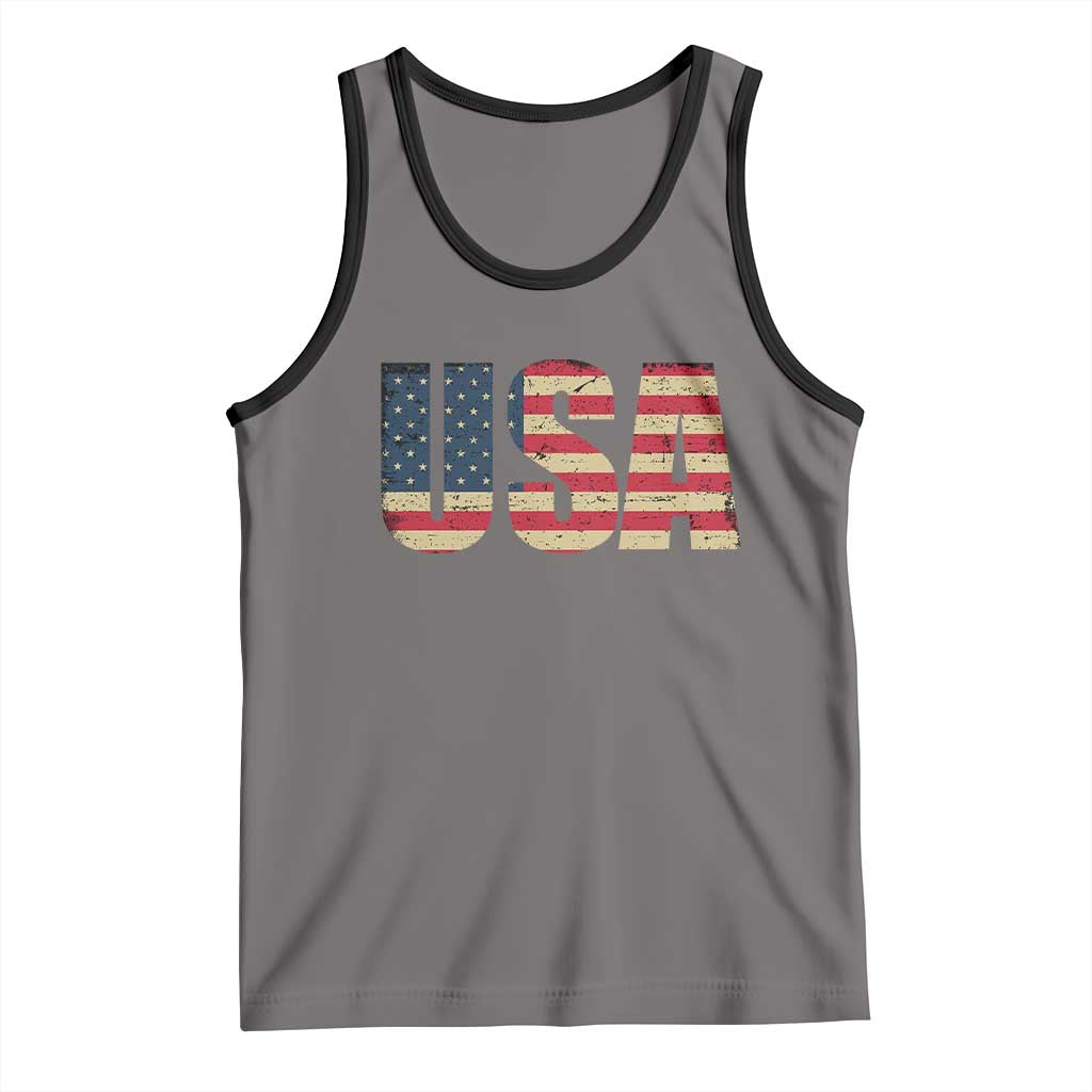 USA American Flag Tank Top Retro Vintage Patriotic