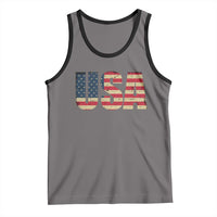 USA American Flag Tank Top Retro Vintage Patriotic