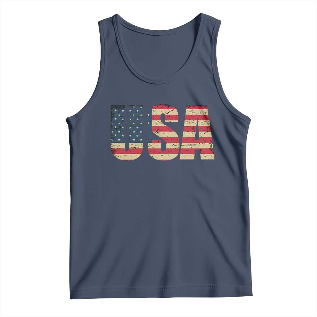 USA American Flag Tank Top Retro Vintage Patriotic
