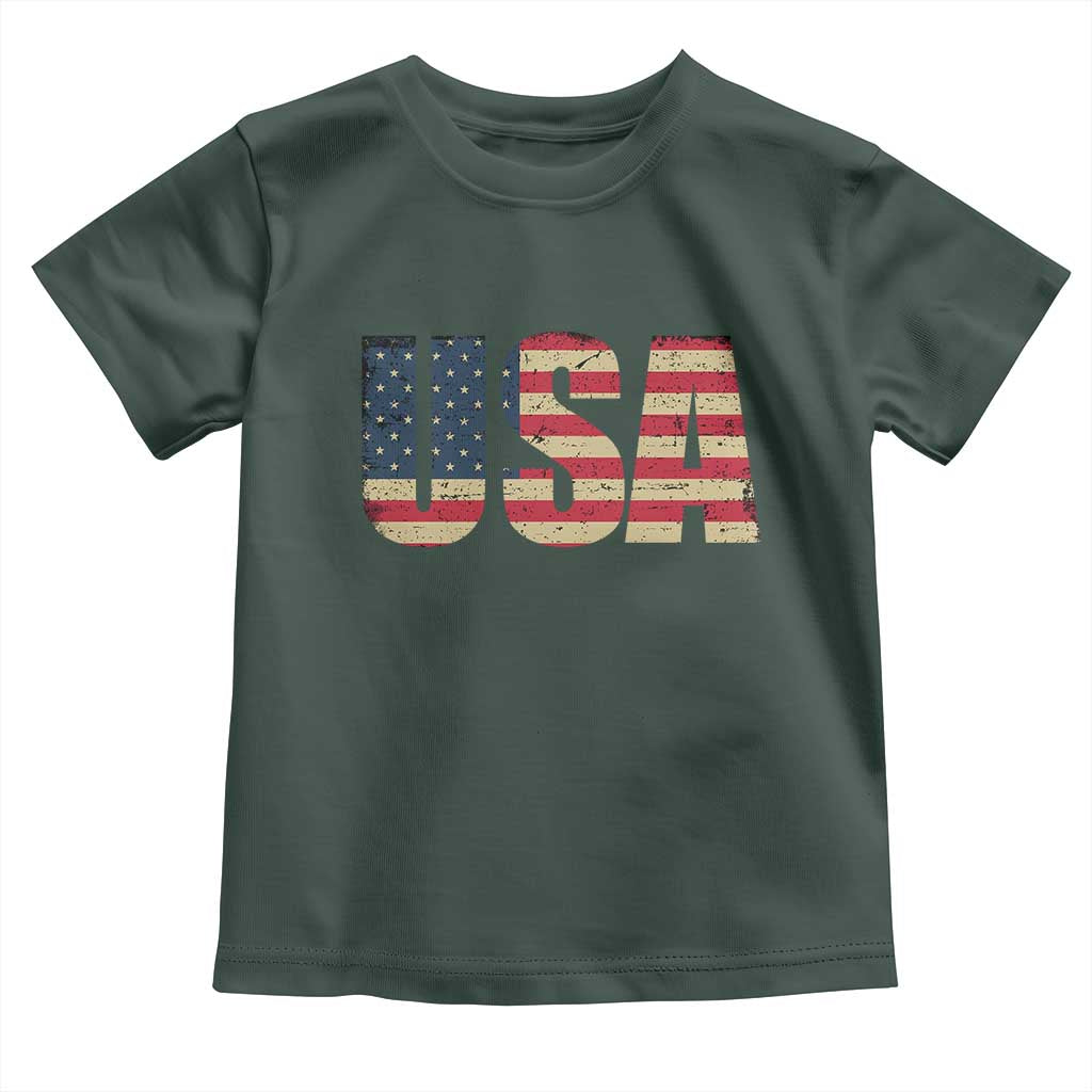 USA American Flag Toddler T Shirt Retro Vintage Patriotic