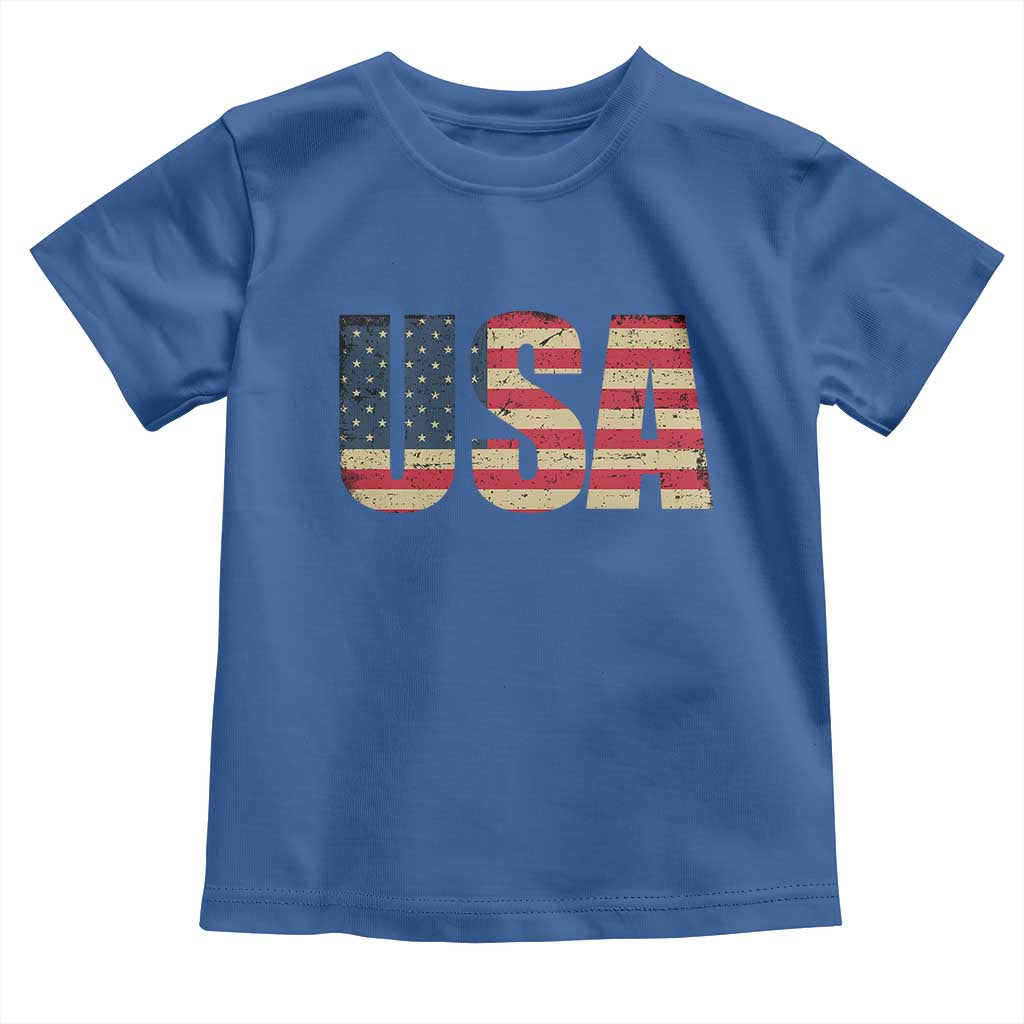 USA American Flag Toddler T Shirt Retro Vintage Patriotic