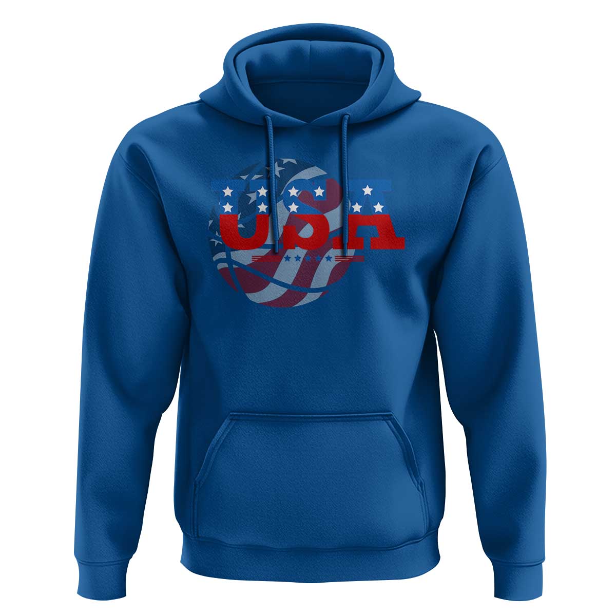 USA Basketball Hoodie Patriotic American Flag Stars and Stripes Team Sport Fan