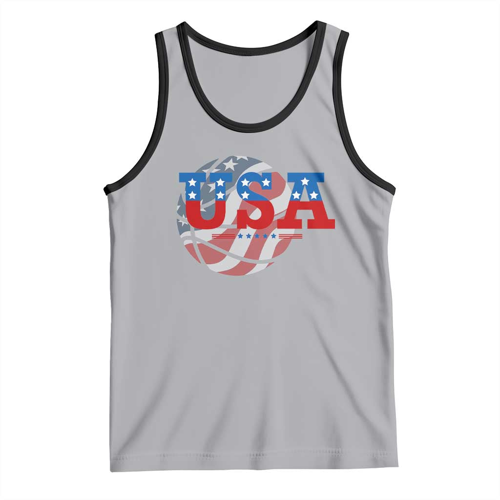 Basketball Tank Top USA Patriotic American Flag Stars and Stripes Team Sport Fan
