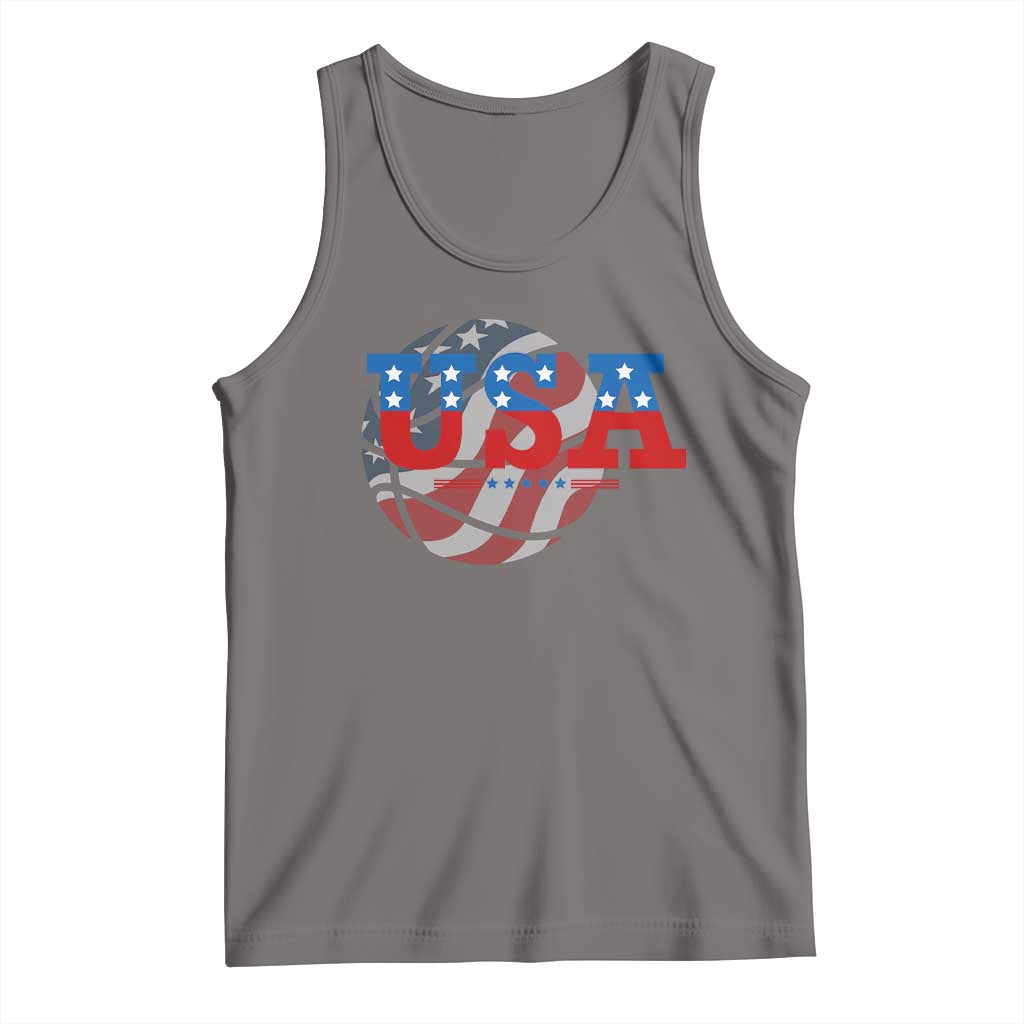 Basketball Tank Top USA Patriotic American Flag Stars and Stripes Team Sport Fan