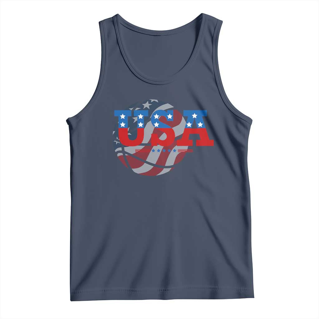 Basketball Tank Top USA Patriotic American Flag Stars and Stripes Team Sport Fan