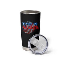 Basketball Tumbler Cup USA Patriotic American Flag Stars and Stripes Team Sport Fan