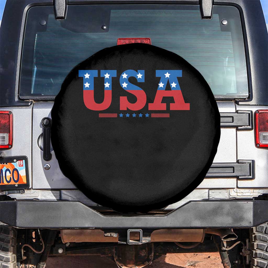USA Patriotic Spare Tire Cover Red White Blue Stars