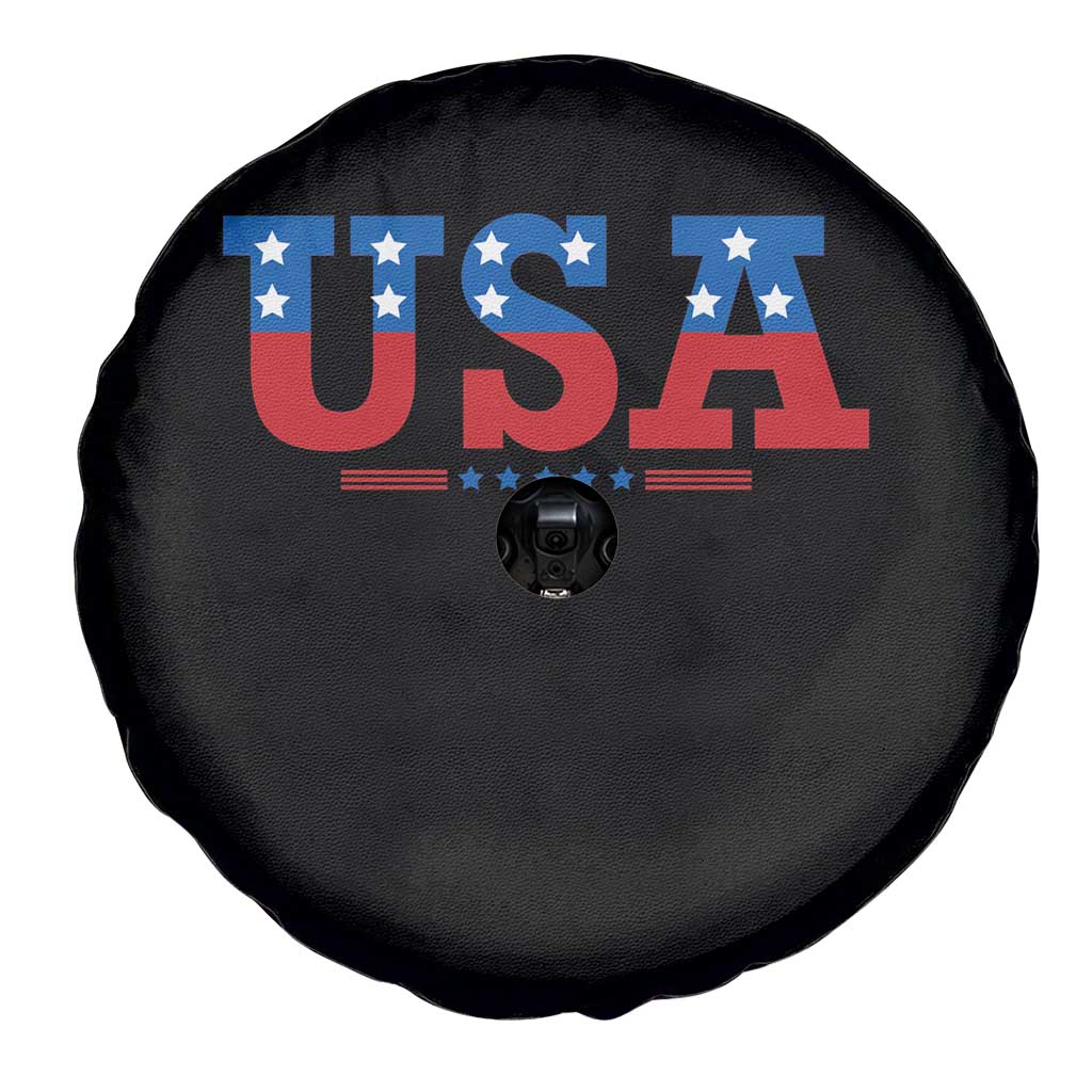 USA Patriotic Spare Tire Cover Red White Blue Stars