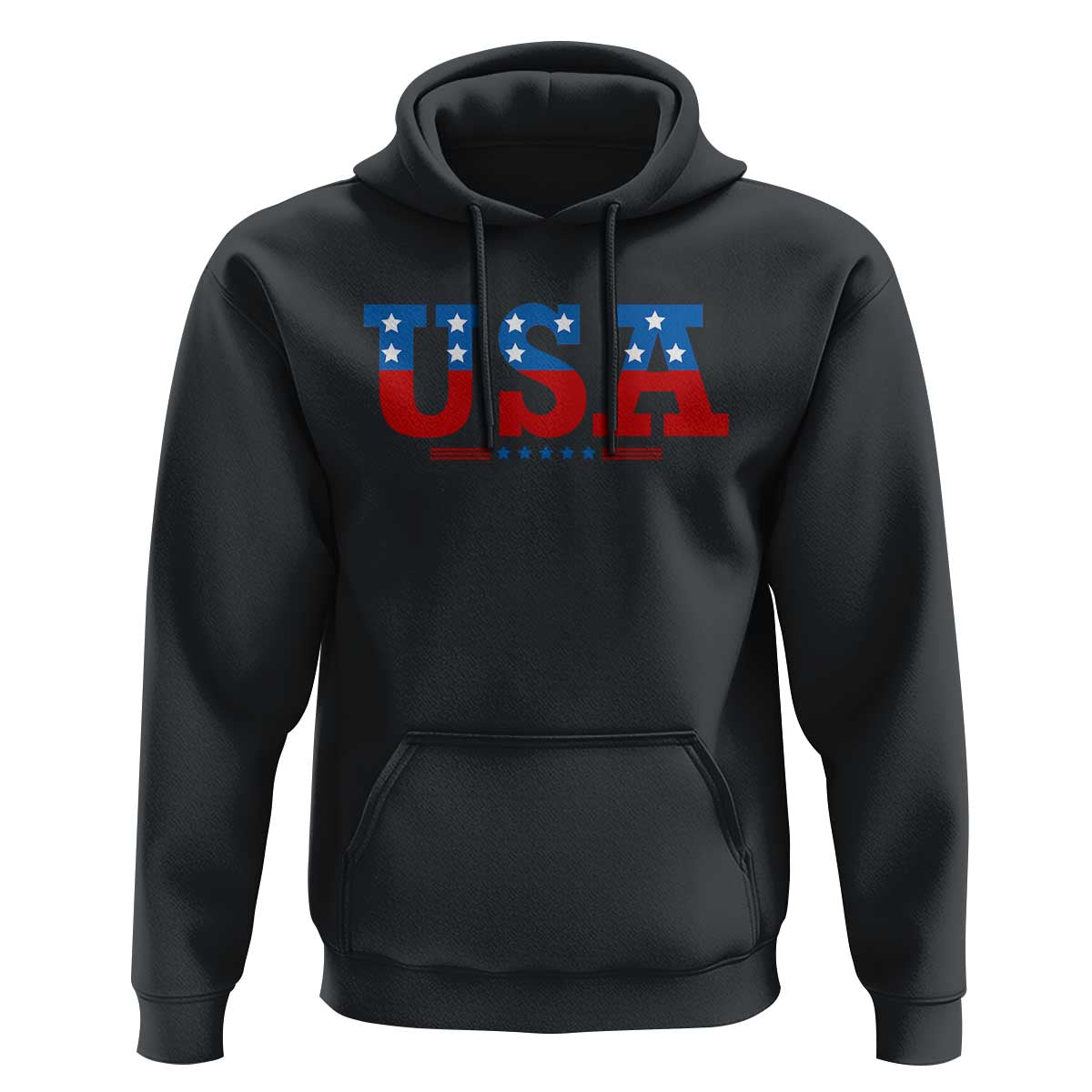 USA Patriotic Hoodie Red White Blue Stars