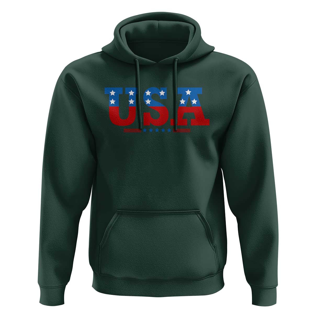 USA Patriotic Hoodie Red White Blue Stars