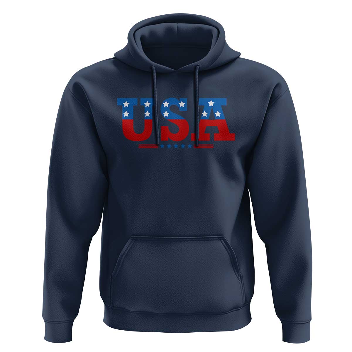 USA Patriotic Hoodie Red White Blue Stars