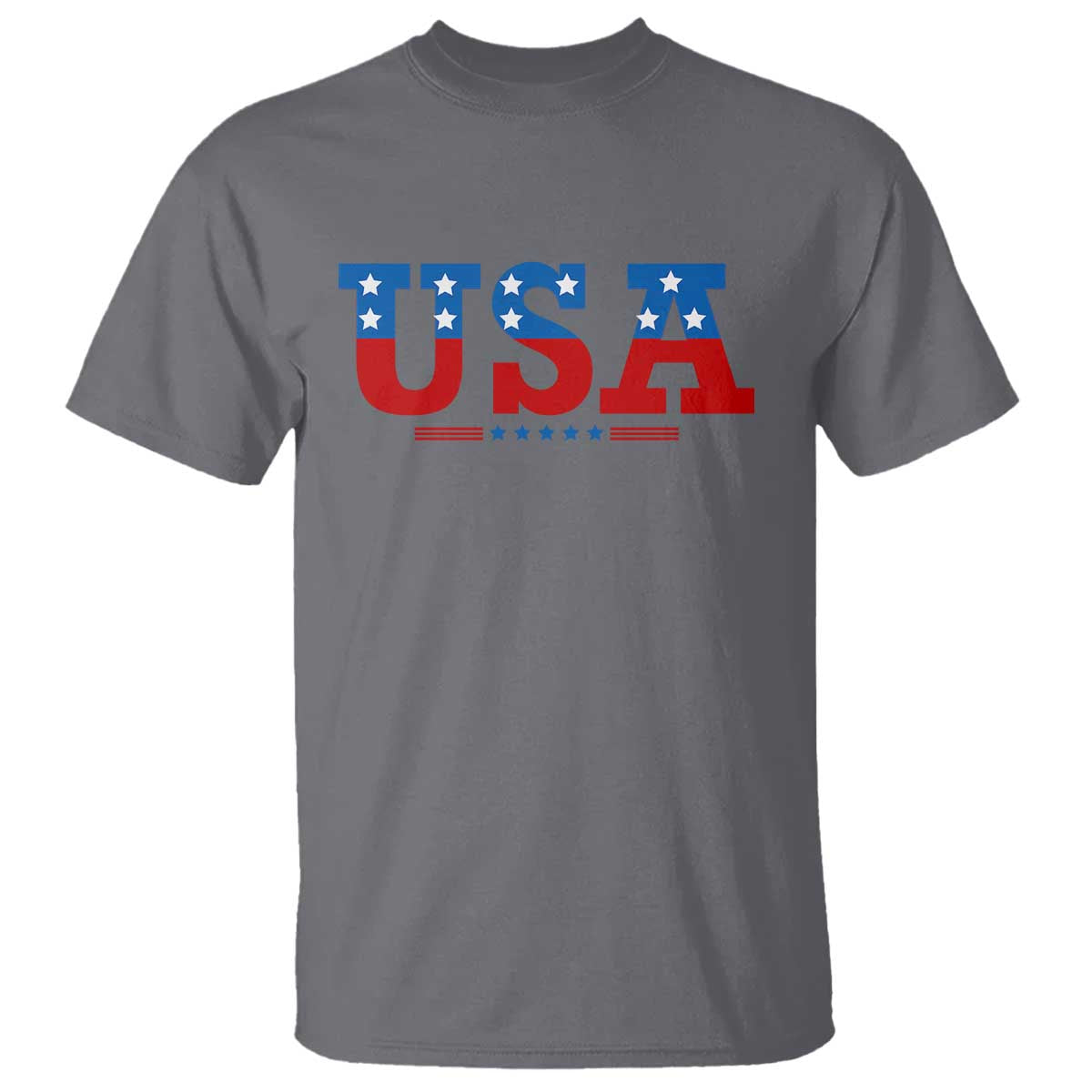 USA Patriotic T Shirt Red White Blue Stars