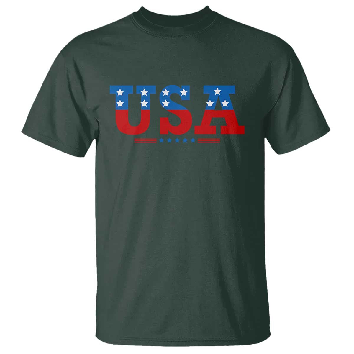 USA Patriotic T Shirt Red White Blue Stars
