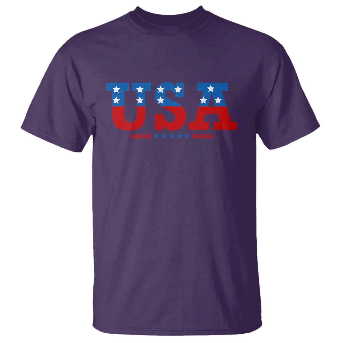 USA Patriotic T Shirt Red White Blue Stars
