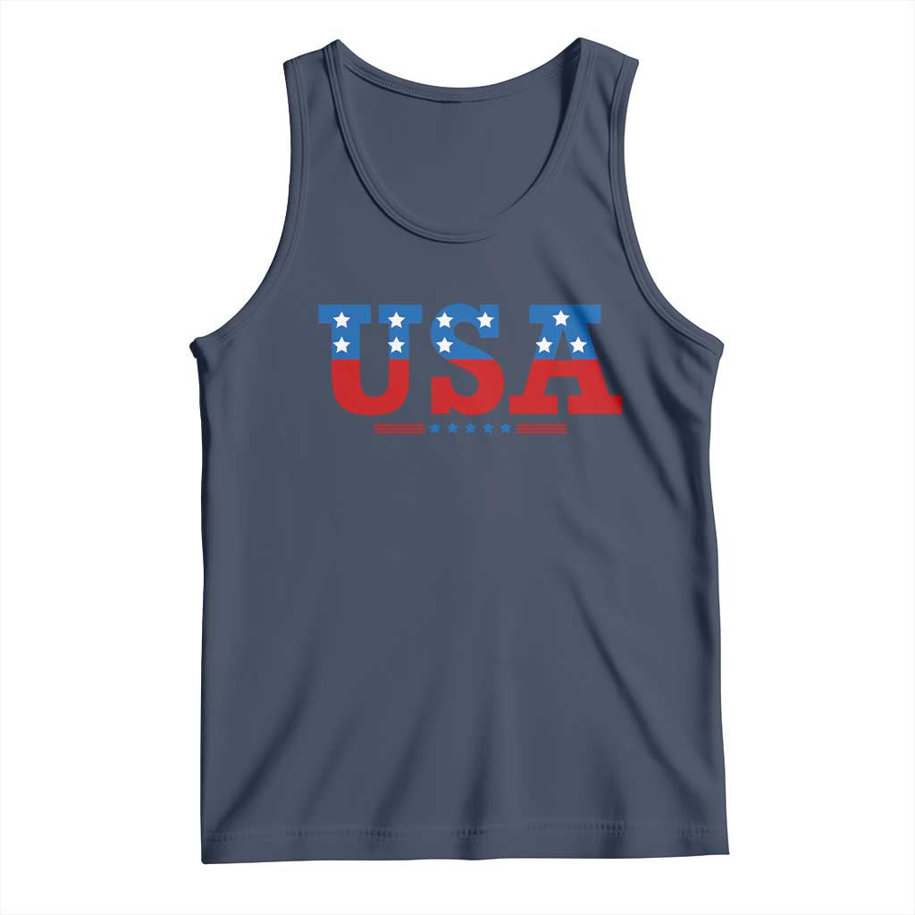 USA Patriotic Tank Top Red White Blue Stars