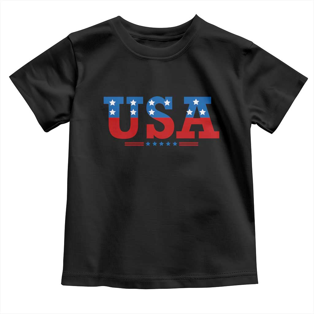 USA Patriotic Toddler T Shirt Red White Blue Stars