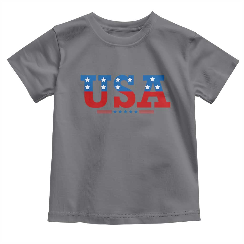 USA Patriotic Toddler T Shirt Red White Blue Stars