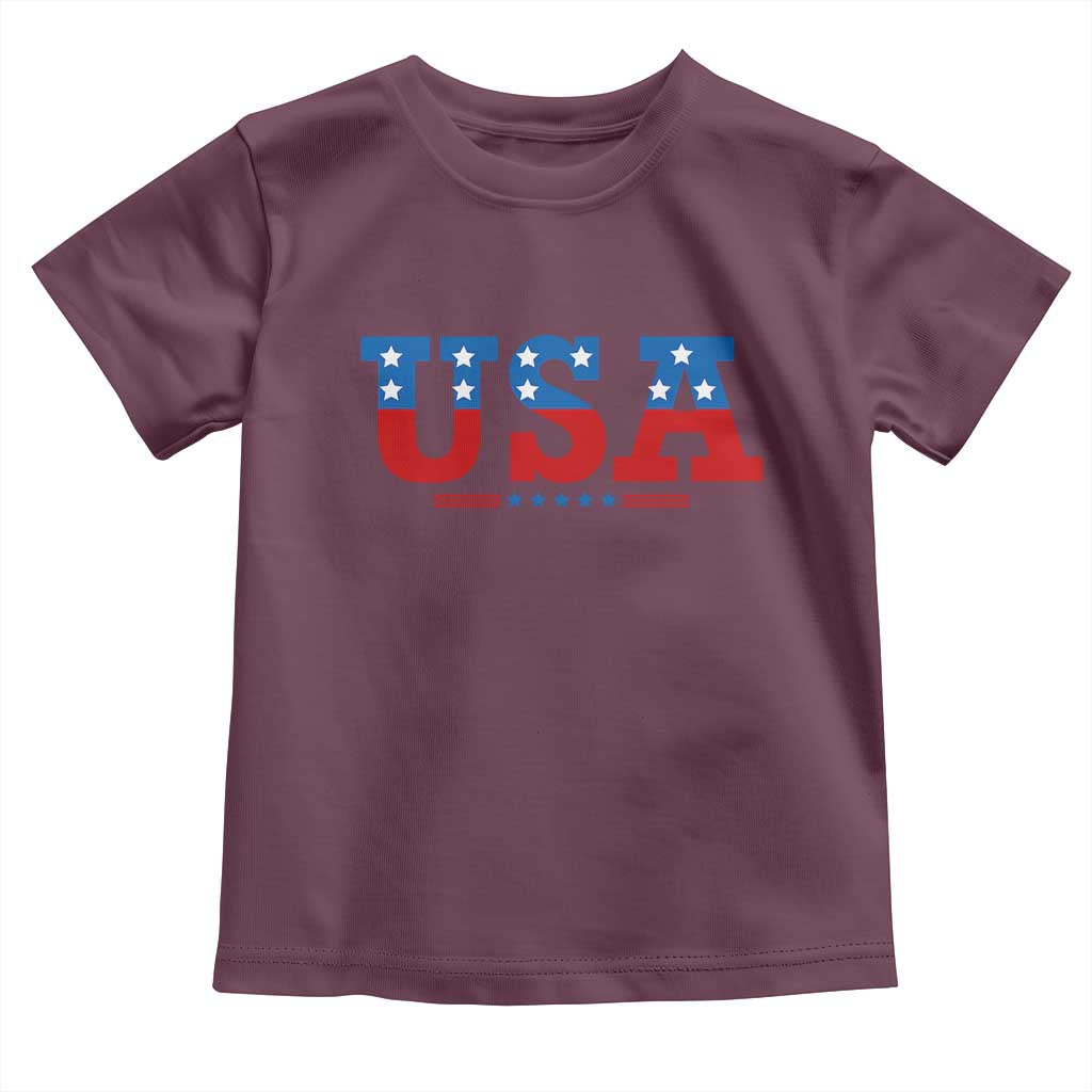 USA Patriotic Toddler T Shirt Red White Blue Stars
