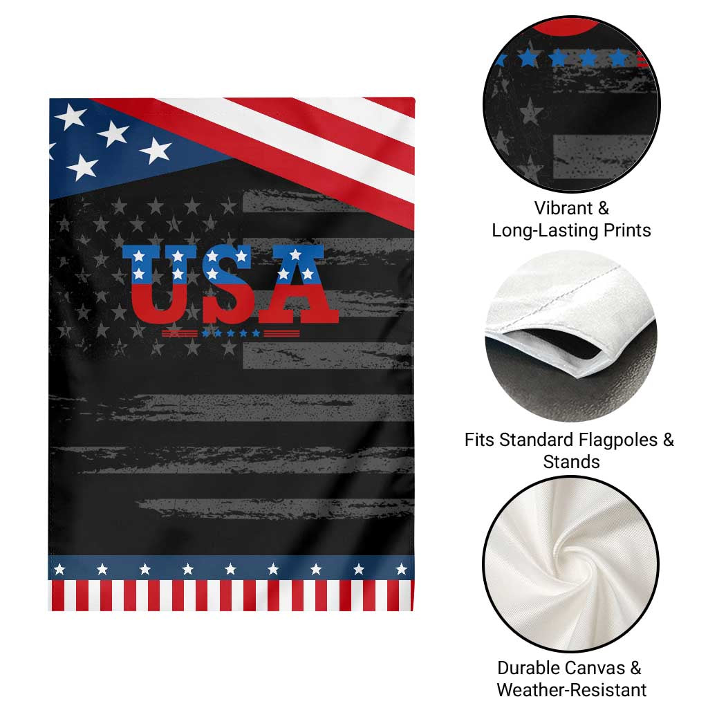USA Patriotic Garden Flag Red White Blue Stars