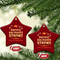 Pacific Palisades Strong Ceramic Ornament Support California LA Relief - Wonder Print Shop