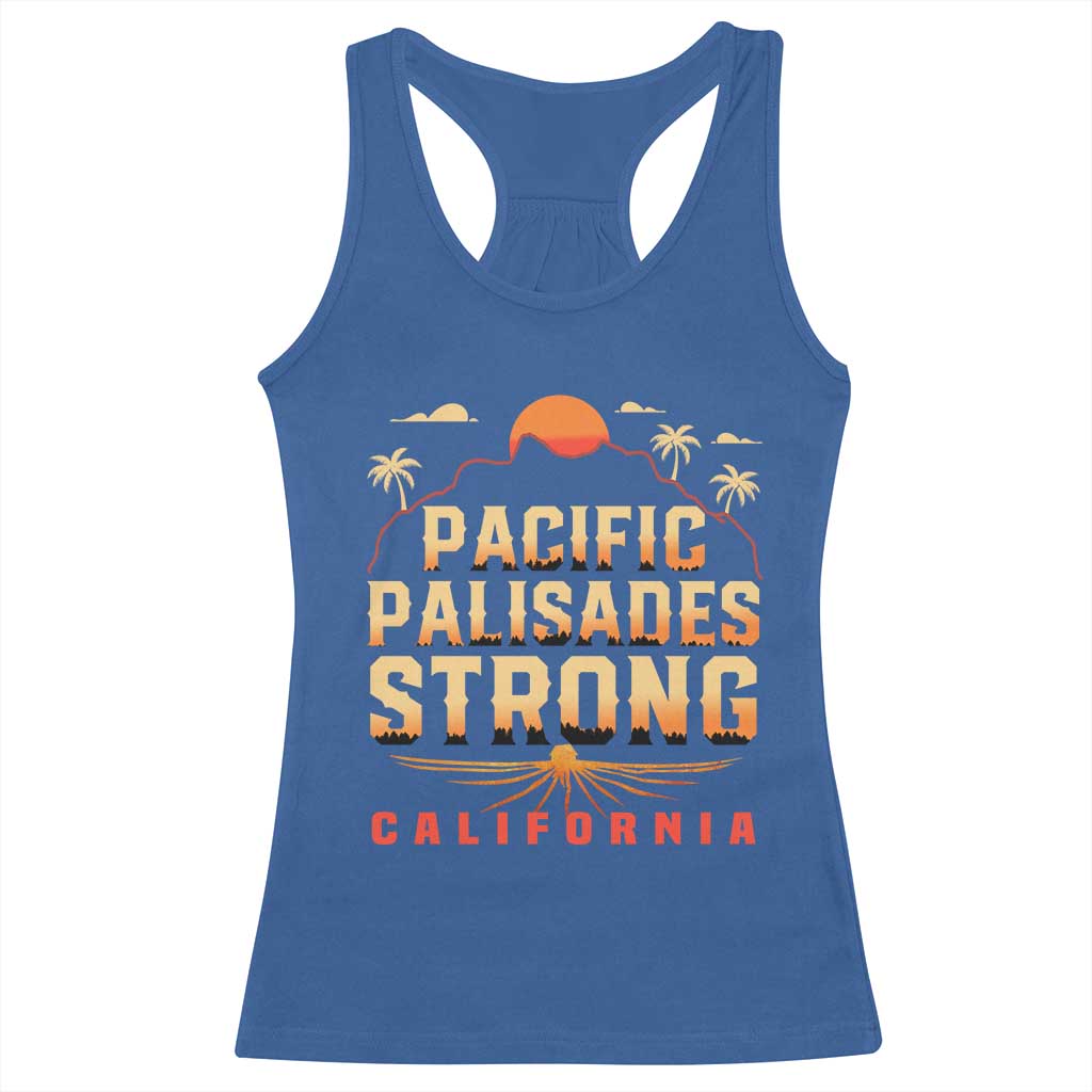 Pacific Palisades Strong Racerback Tank Top Support California LA Relief