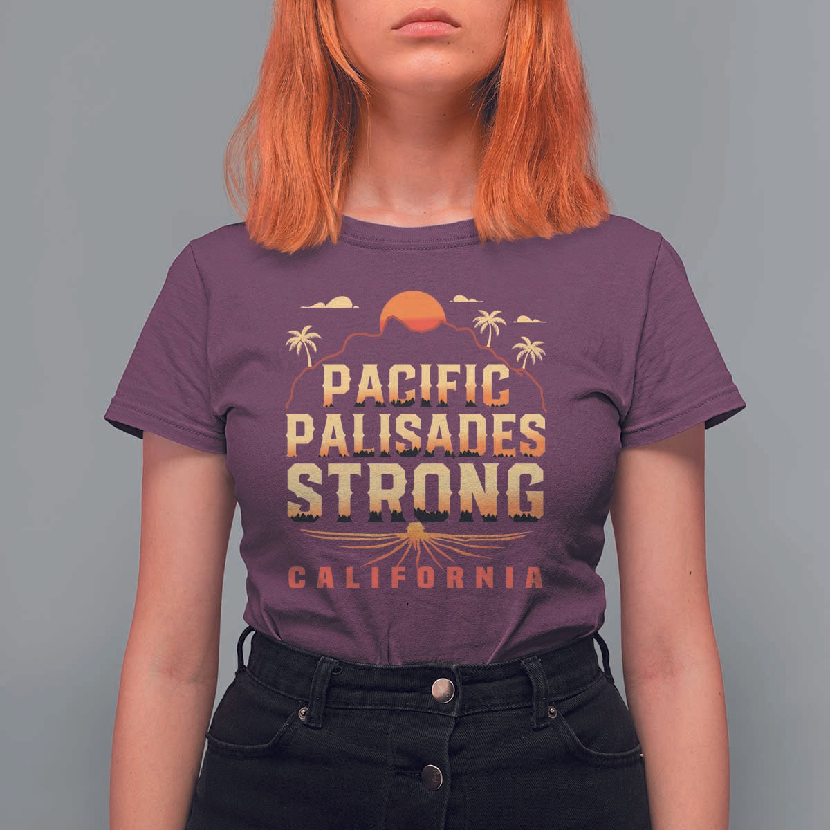Pacific Palisades Strong T Shirt For Women Support California LA Relief