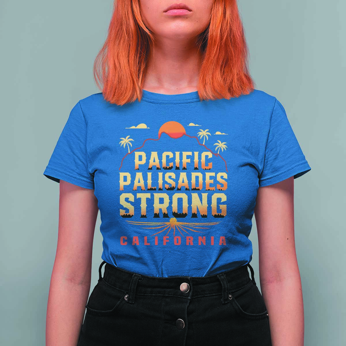 Pacific Palisades Strong T Shirt For Women Support California LA Relief