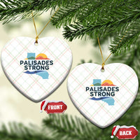 Palisades Strong Ceramic Ornament Support California LA Relief - Wonder Print Shop