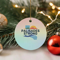 Palisades Strong Ceramic Ornament Support California LA Relief - Wonder Print Shop