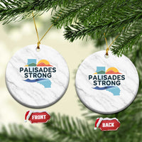 Palisades Strong Ceramic Ornament Support California LA Relief - Wonder Print Shop