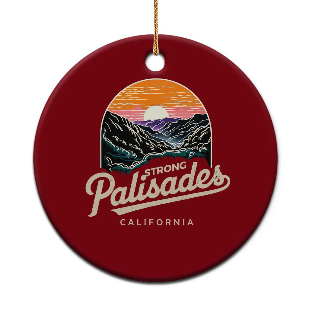 Palisades Strong Ceramic Ornament Support California LA Relief Vintage - Wonder Print Shop