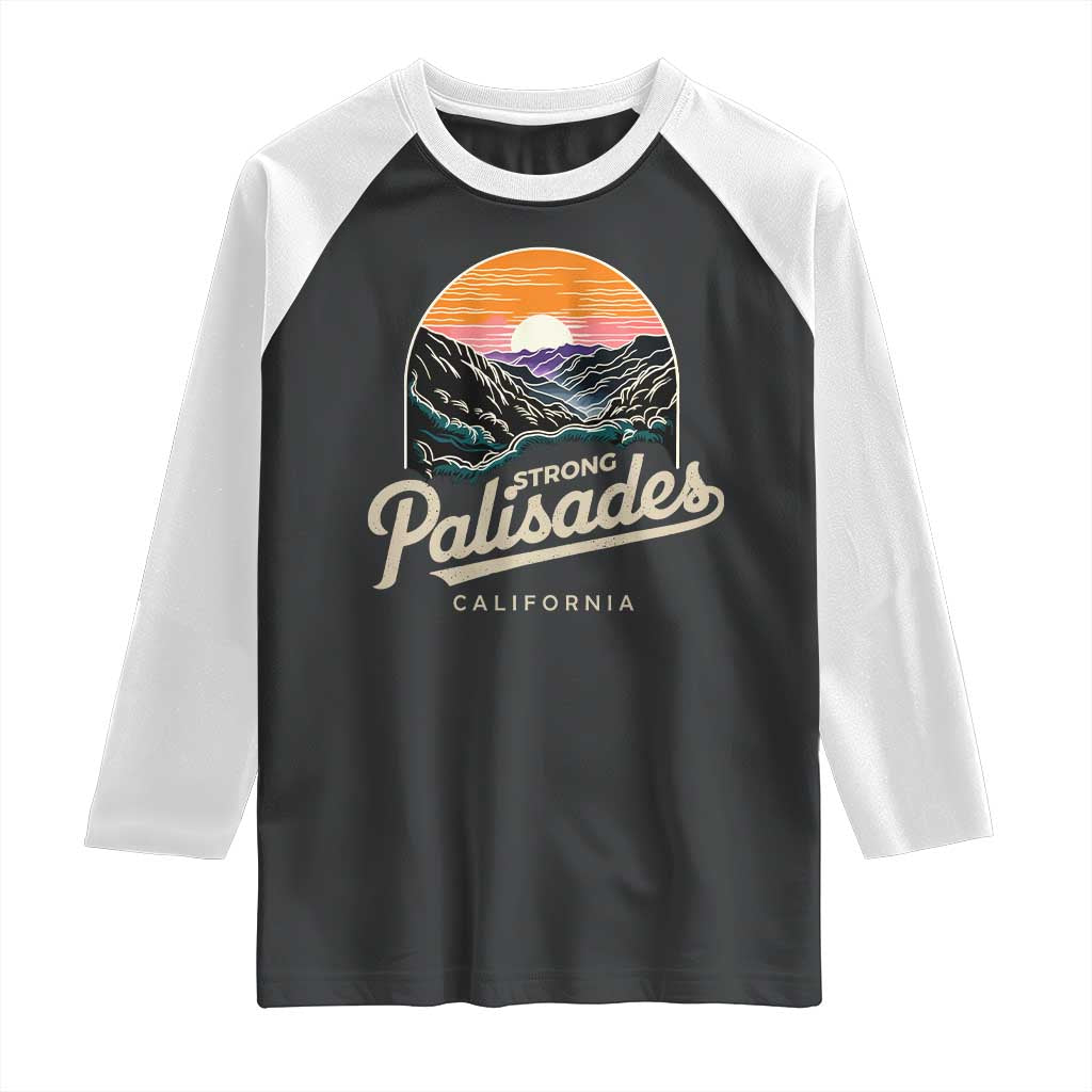 Palisades Strong Raglan Shirt Support California LA Relief Vintage