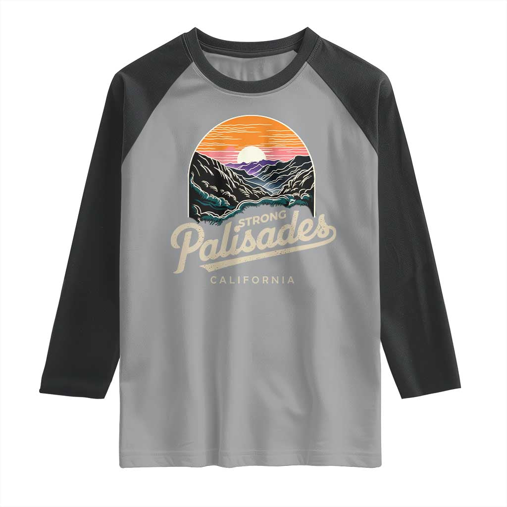 Palisades Strong Raglan Shirt Support California LA Relief Vintage