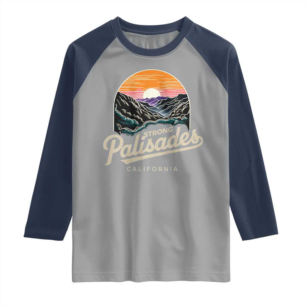 Palisades Strong Raglan Shirt Support California LA Relief Vintage