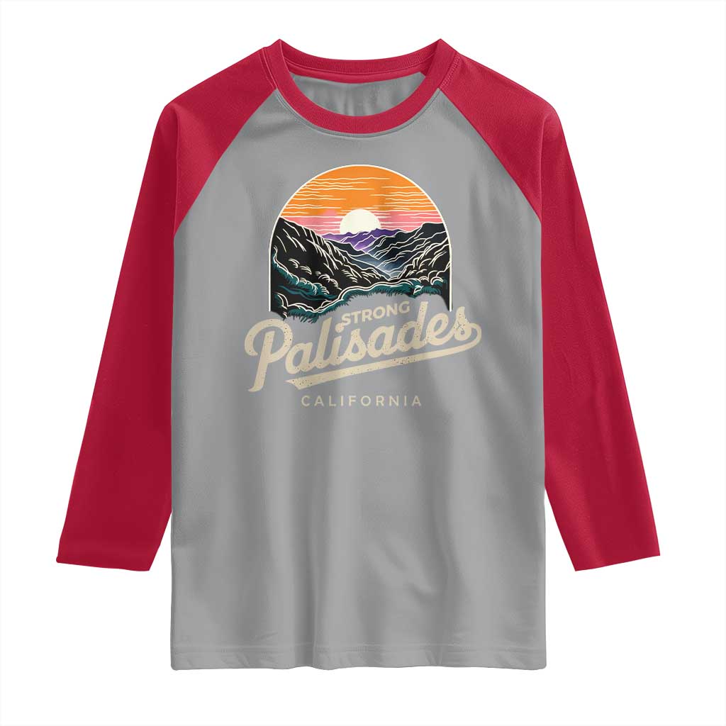 Palisades Strong Raglan Shirt Support California LA Relief Vintage