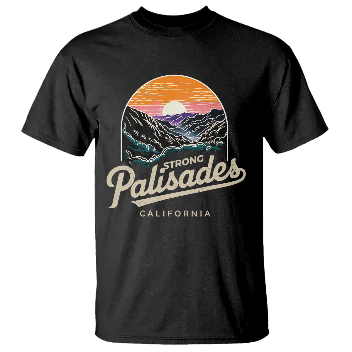 Palisades Strong T Shirt Support California LA Relief Vintage
