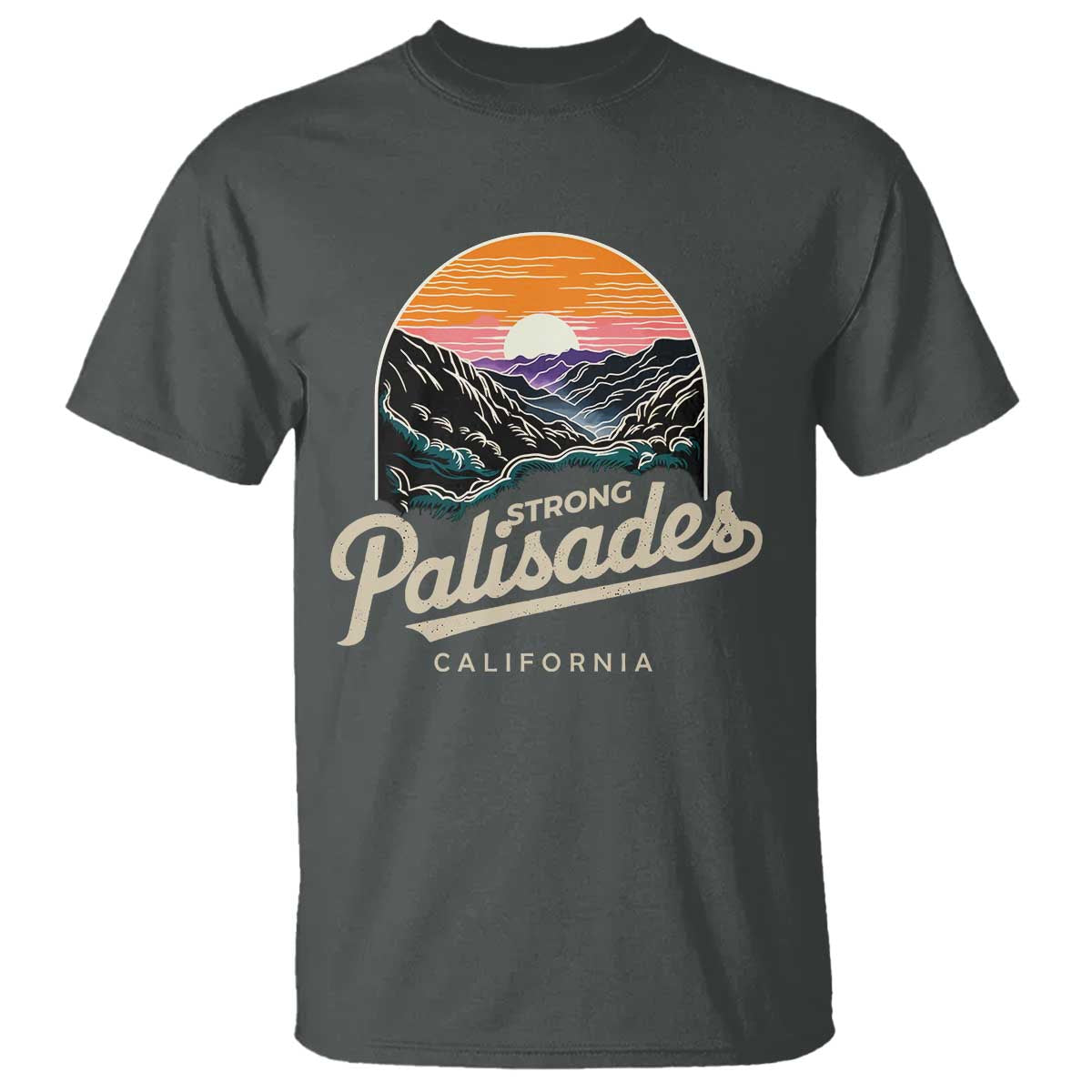Palisades Strong T Shirt Support California LA Relief Vintage