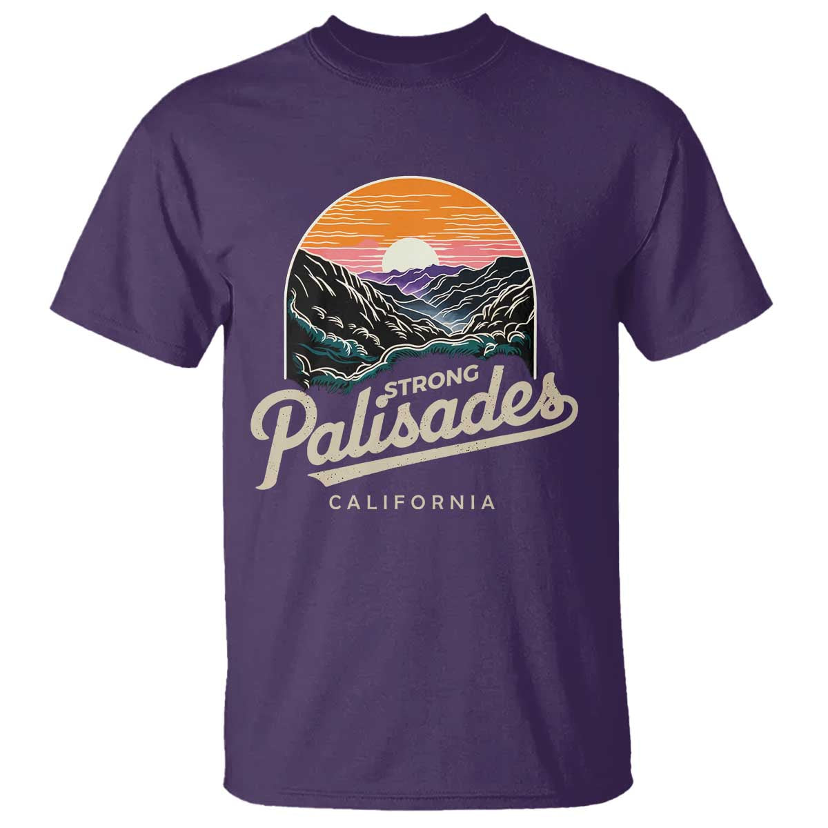 Palisades Strong T Shirt Support California LA Relief Vintage