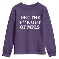 Get The F Out of Minneapolis Youth Sweatshirt Bold Statement Outrage and Resistance Protest - Wonder Print Shop