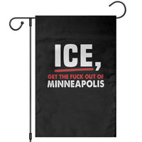 Ice Get The F Out of Minneapolis Garden Flag Red and White Statement Justice and Resistance Protest
