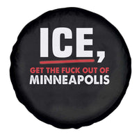 Ice Get The F Out of Minneapolis Spare Tire Cover Red and White Statement Justice and Resistance Protest